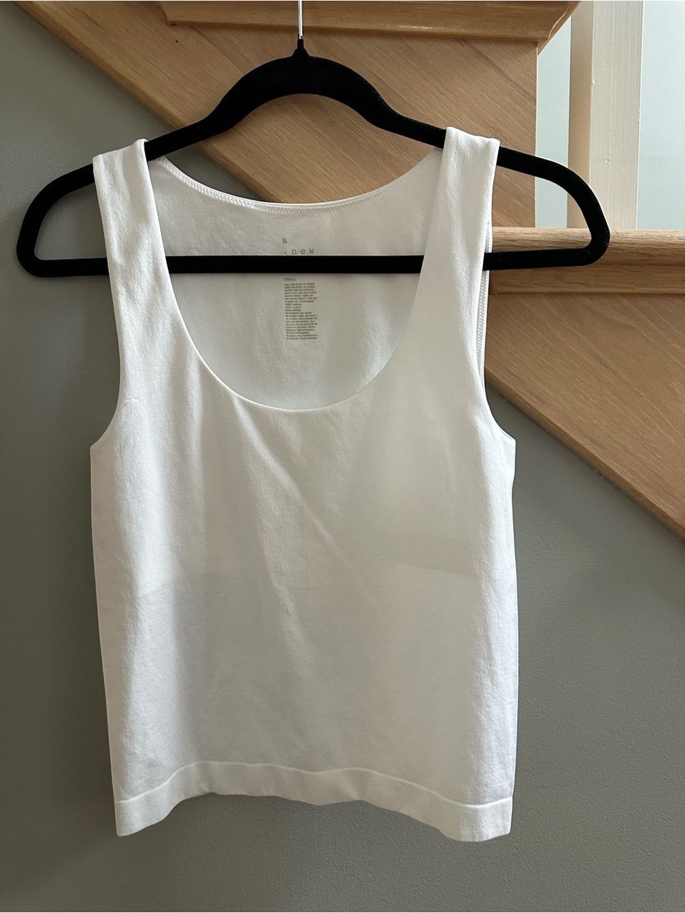 a new day White Scoop Neck Tank Top - Minimal Sleeveless Tee